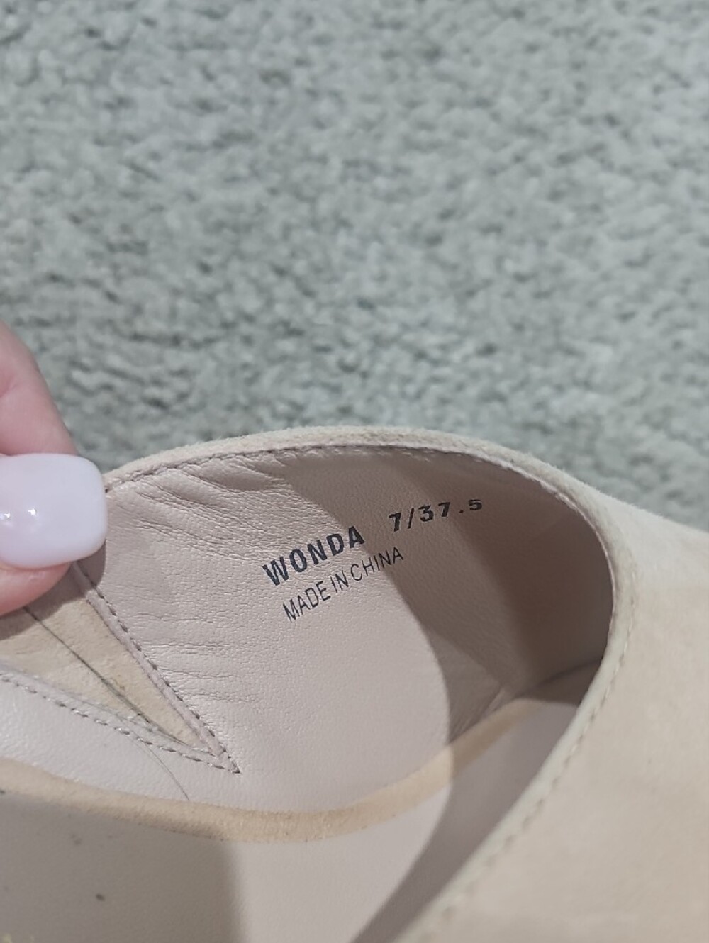 Stuart Weitzman Dusty Pink/beige Suede Espadrille Wedge Slides - Picture 4 of 7